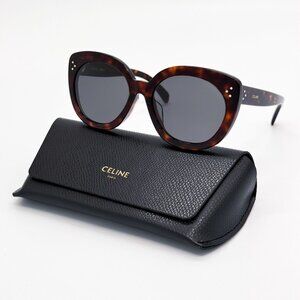 NEW CL40295F 52A CELINE SUNGLASSES HAVANA GREY EYEWEAR